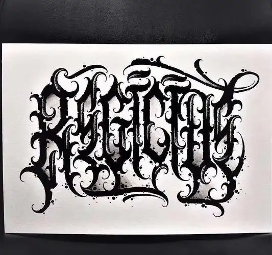 西海岸花体字来一波手稿赏析.纹身不仅是图案可以定制