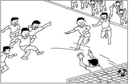 童儿体育课简笔画