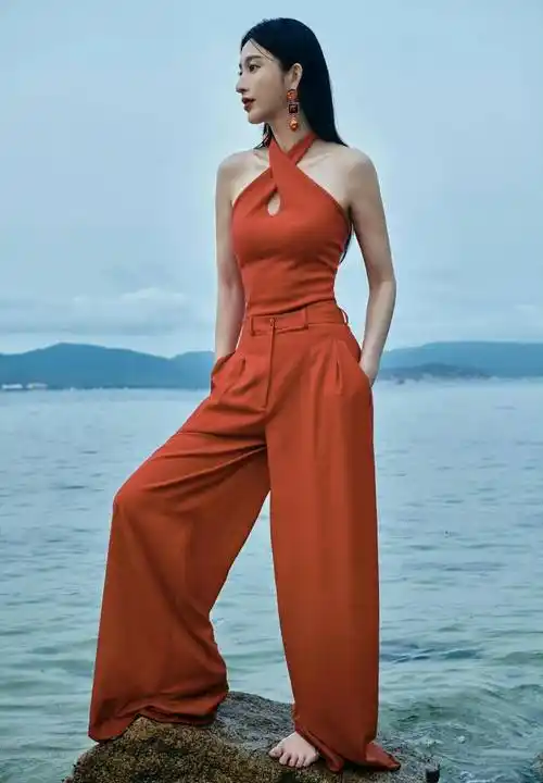 如果你是个胖胖的可爱又想穿裙子,可以试试这条黑色的裙子,张俪的身高