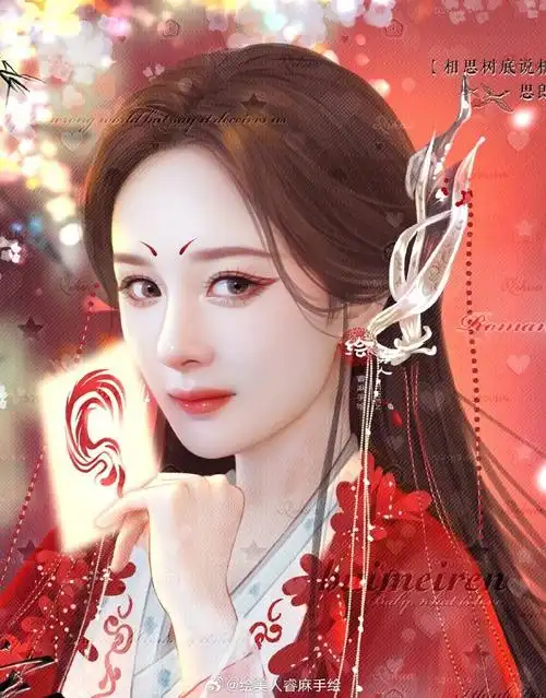 杨幂配音功夫熊猫4小真##杨幂涂山红红##绘美人睿麻手绘