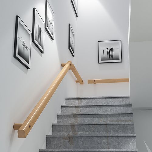 靠墙楼梯扶手栏杆老人简易幼儿园走廊室内家用过道儿童竹木质护栏 –