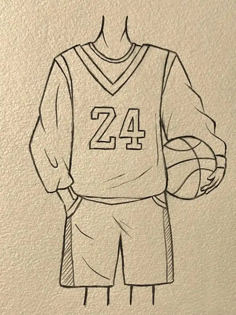 篮球男孩简笔画.