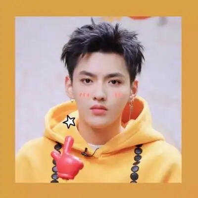 吴亦凡头像 背景 高清无水印