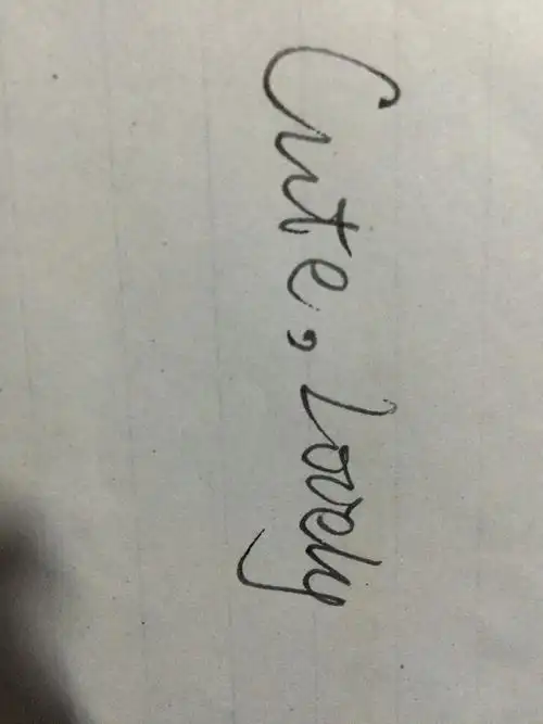 可爱的用英语怎么写,用手写体