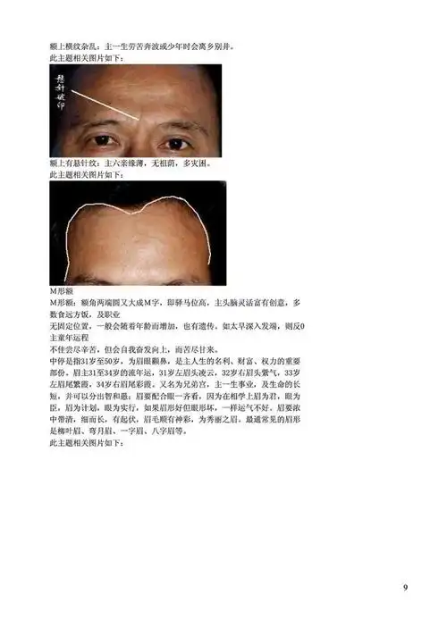 精准面相真人图解