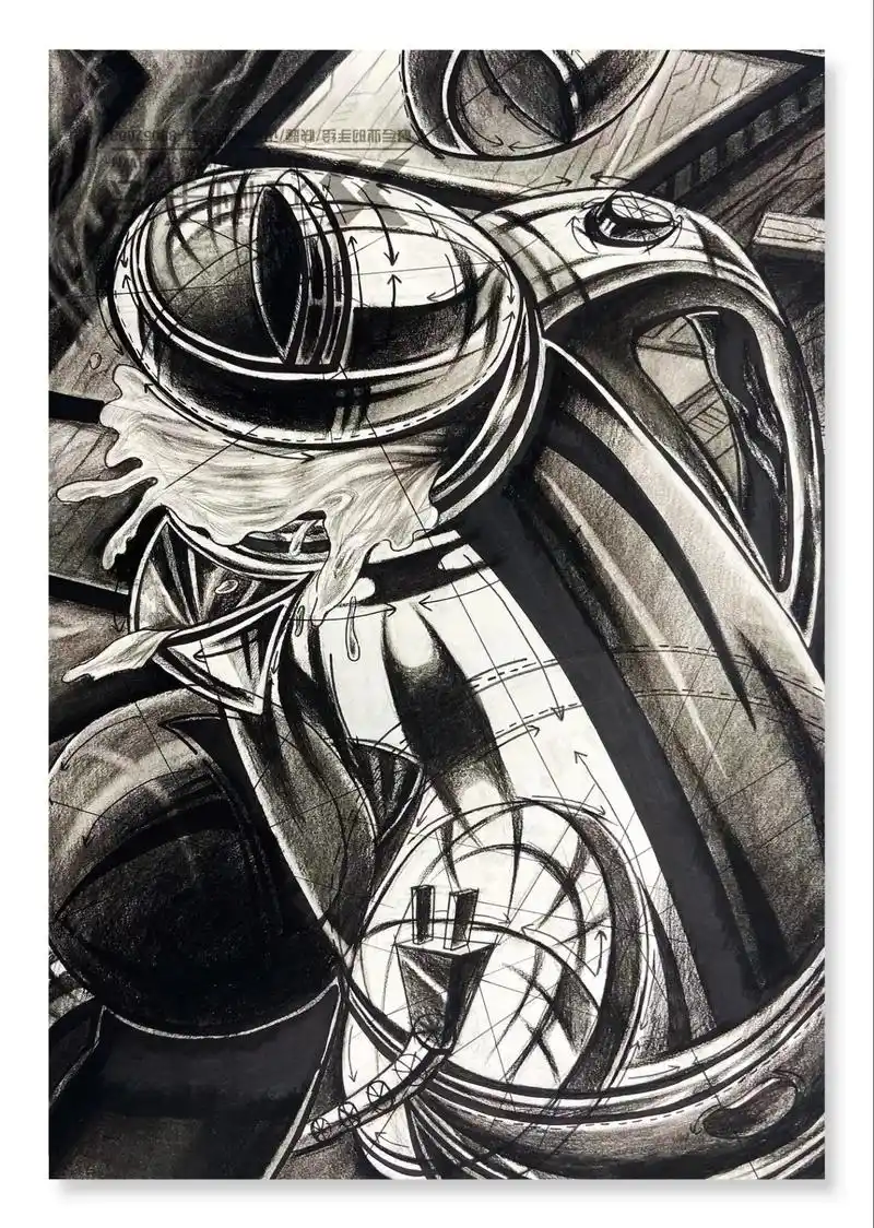 川美503设计素描|创意素描考研学员作品.川美考研首选元树# - 抖音