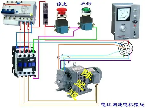 yct132-4b电磁调速电机接线图