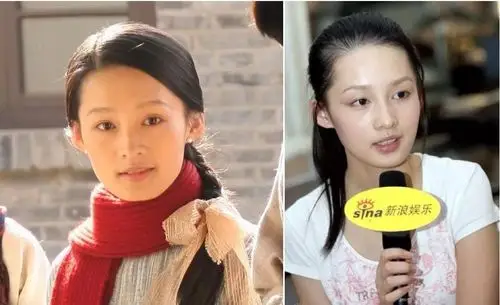 先看一组李沁早期的淡妆/素颜照:眉眼妆容她的变美史中,有哪些技巧和