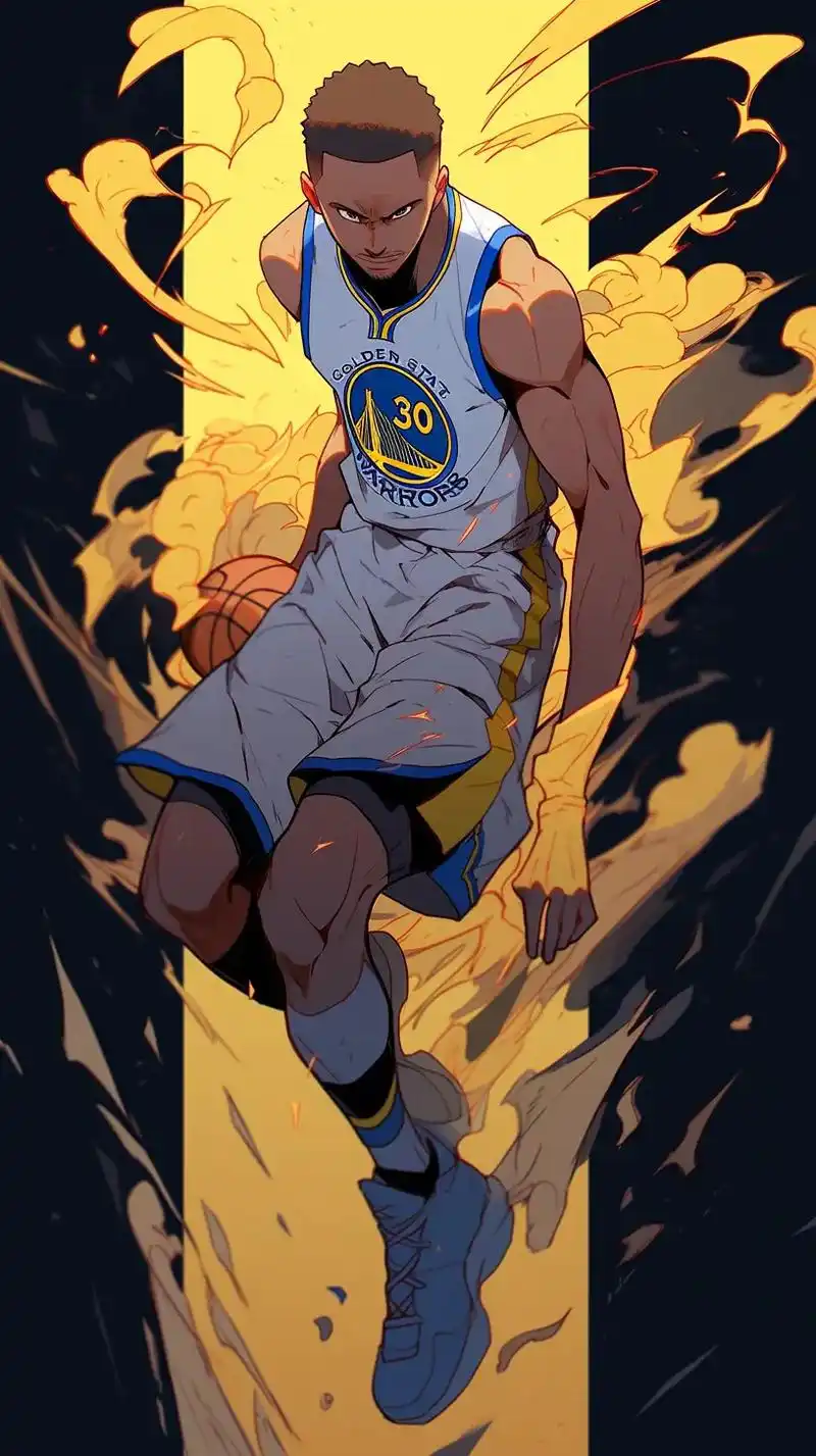 男篮不好看了,还是看看库里吧.#库里  #动漫 #欢迎取图  - 抖音