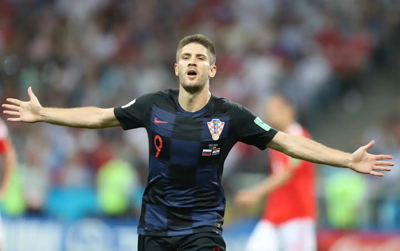 足球——四分之一决赛:克罗地亚队克拉马里奇进球(2)