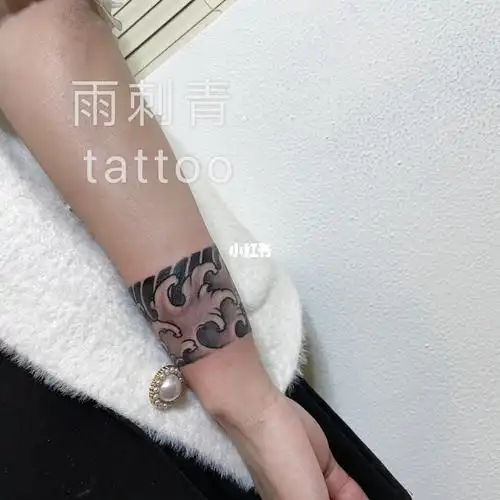 臂环纹身海浪手环纹身传统纹身