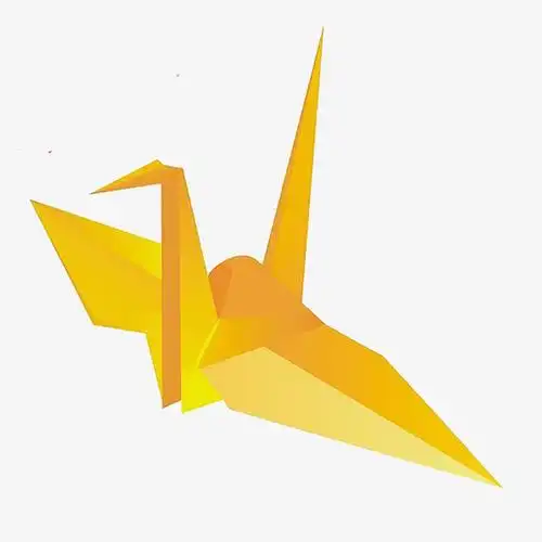 卡通黄色千纸鹤