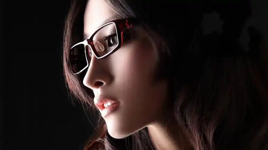 黑色唯美性感嘴唇美女桌面壁纸