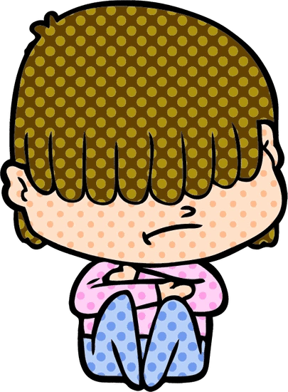 卡通男孩与凌乱的头发 cartoon boy with untidy hair