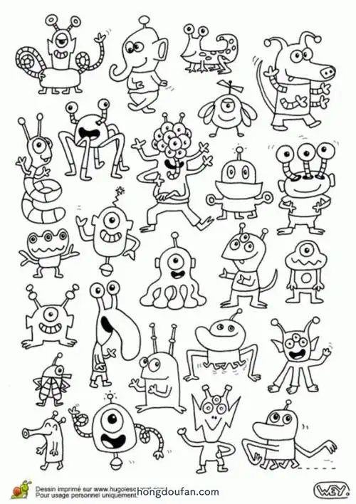 外星人要如何画外星人简笔画大全