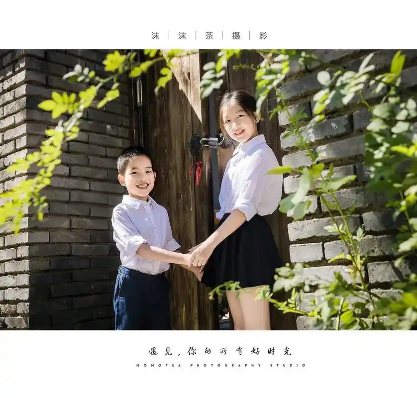 小姐弟一起成长的幸福91大连儿童摄影.