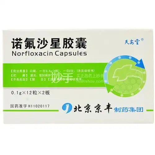 京丰 诺氟沙星胶囊 0.1g*24粒