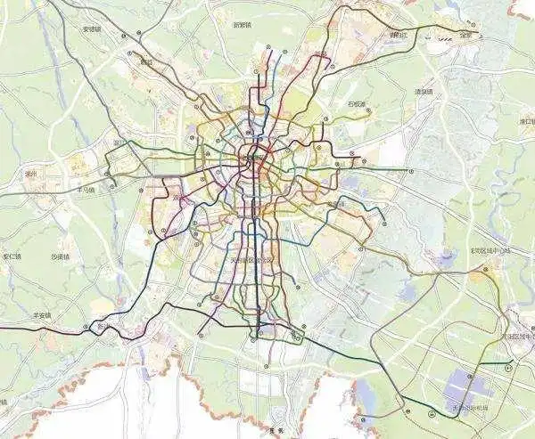 成都地铁远期规划示意图◎制图/城记智库
