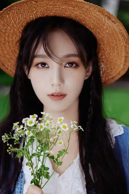 李一桐夏日万花桐青春活泼写真_五官_短裤_牛仔