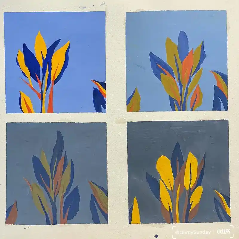 大二作业|色彩构成|纯度对比 大二 设计 设计专业 产品设计 纯度对比