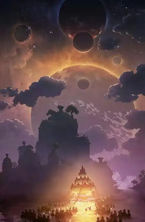 森系 手绘 水彩 涂鸦 星空 唯美 意境 背景 二次元 小清新 治愈系