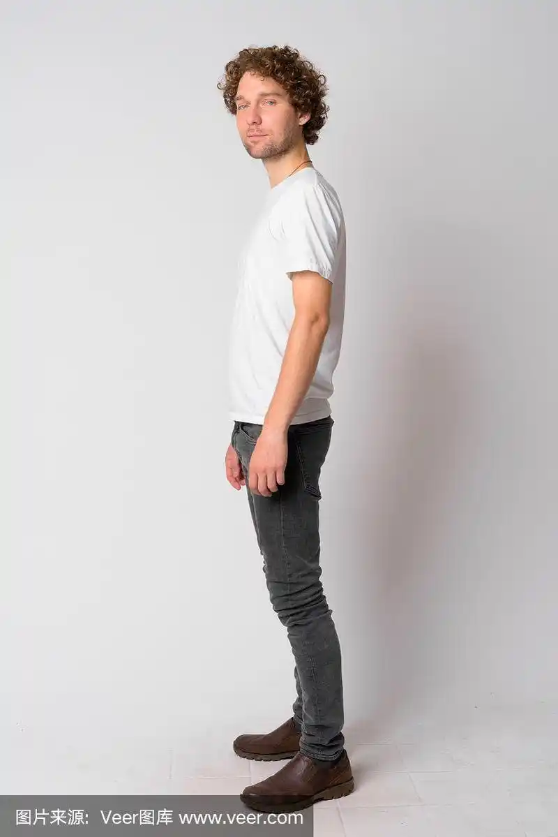 全身像,注视镜头,男人,男性美,侧面像