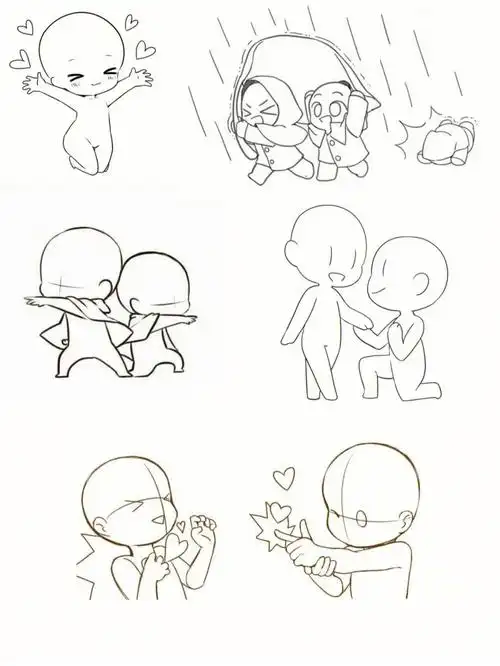 q版人物情侣姿势分享萌新们快冲75