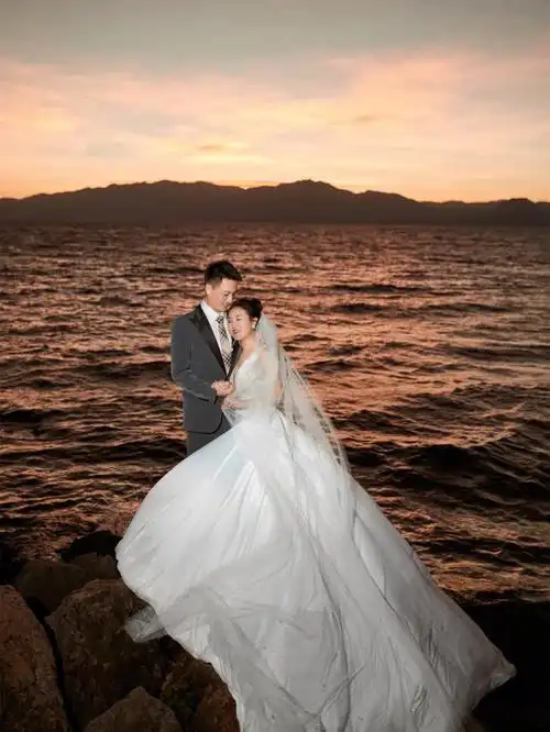 客片样片71海边夕阳婚纱照