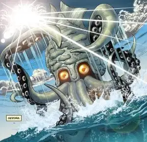 大乌贼怪兽——杰索拉身高:30m体重:25000吨初登场:《杰索拉·加尼美