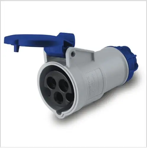 3243 scame32a工业连接器防水炮筒插座正品