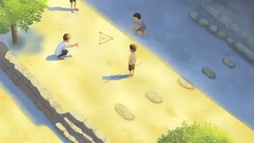 童年回忆_打弹珠(临摹峰籽一老师作品)