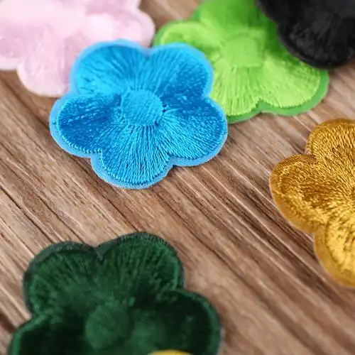 阿可喏斯补花补丁百搭小清新梅花图案刺绣布贴衣服破洞补丁牛仔裤装饰