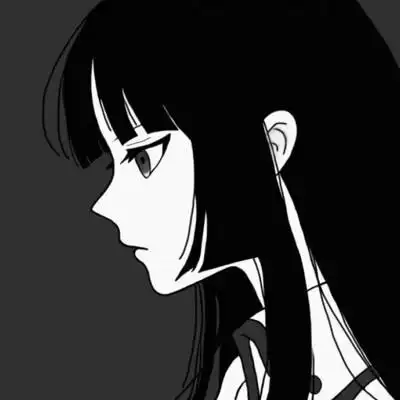 动漫黑白高冷孤独女头像,卡通头像图片-回车桌面