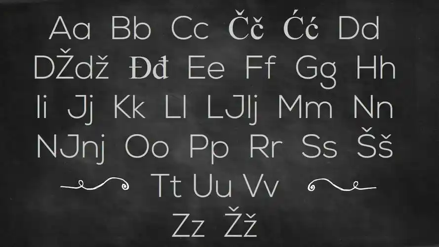 克罗地亚语字母表croatian  alphabet