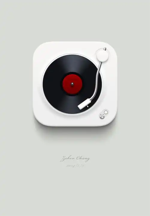 唱片机ui图标设计