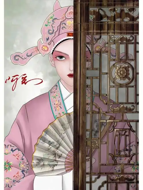 张小白古风插画团练  #米你古风插画好啦,跟之前
