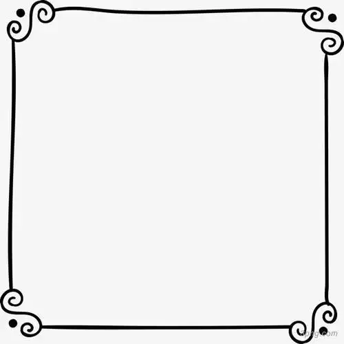 简约线条边框png素材透明免抠图片-装饰效果