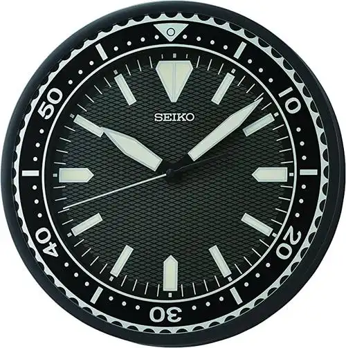 seiko 精工 30.48 cm 传统设计手表表盘挂钟,经典黑色