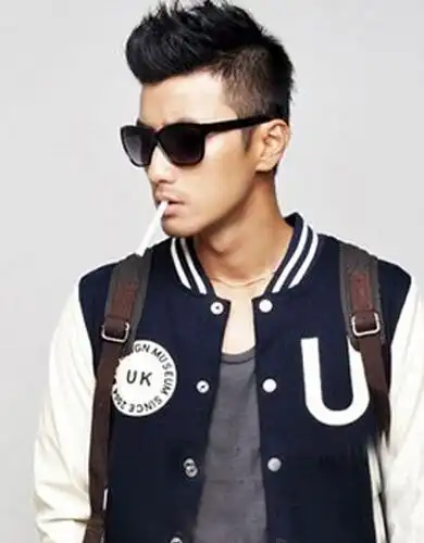 硬帅男士莫西干式飞机头