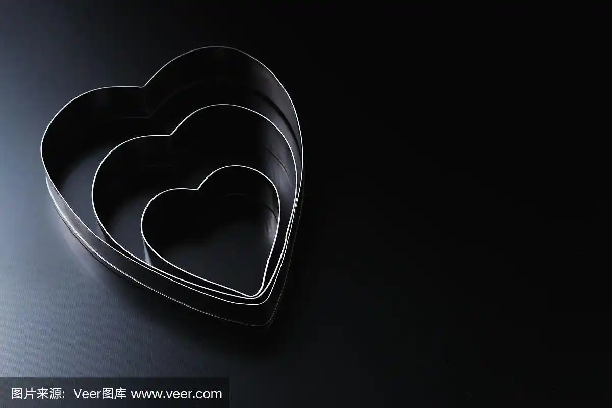 背景,黑色,心型,情人节,留白