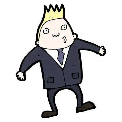 西装卡通的男人,西装卡通的商人