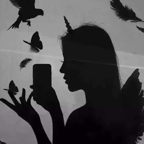 精选微信头像暗色系列黑色系列微信头像恶魔与天使只在一念之间