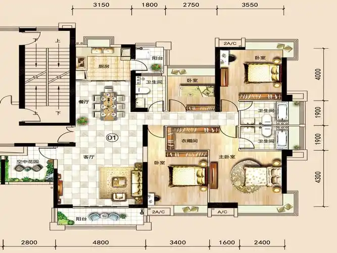 依岸康堤180㎡大平层01_依岸康堤户型图-广州搜狐焦点网