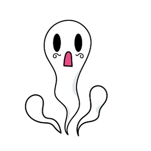 卡通手绘万圣节惊讶鬼魂线条插画矢量装饰