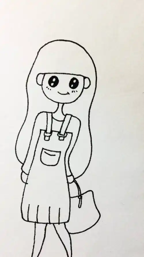 学画小美女简笔画