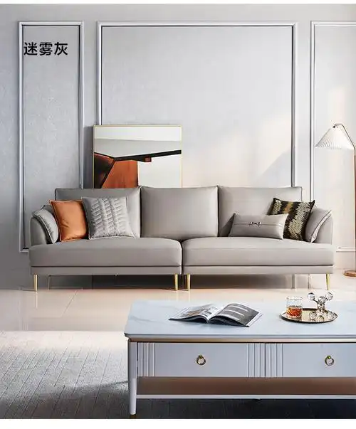 林氏木业现代轻奢科技布艺沙发2021年新款客厅小户型沙发家具s107科技