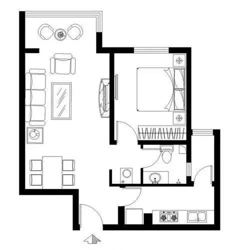 54平米一居室现代风格 简简单单想要的快乐