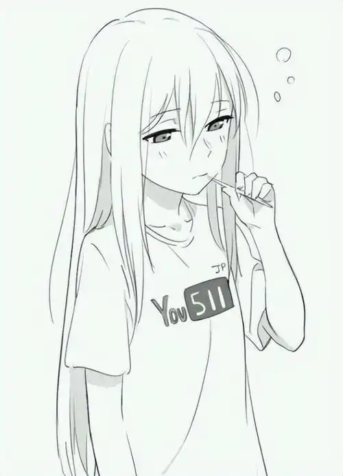 素描动漫风格的女孩图纸(27张)|绘画|艺术_网易订阅