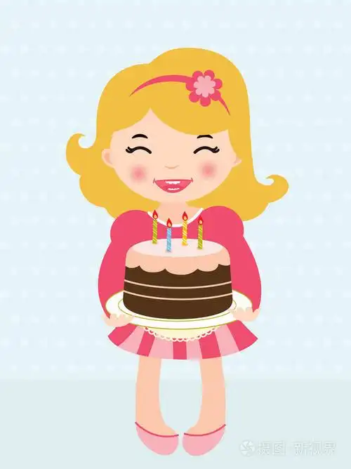 举行一个生日蛋糕的小女孩