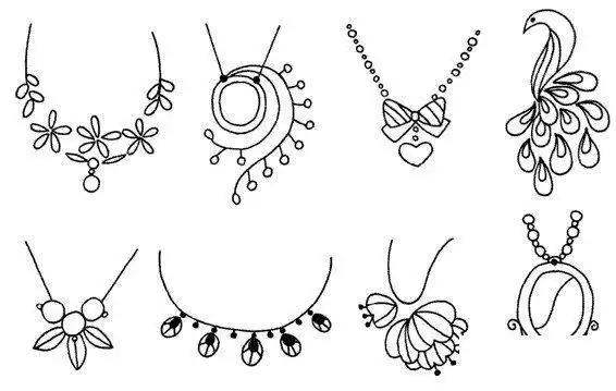 项链怎么画简笔画图解